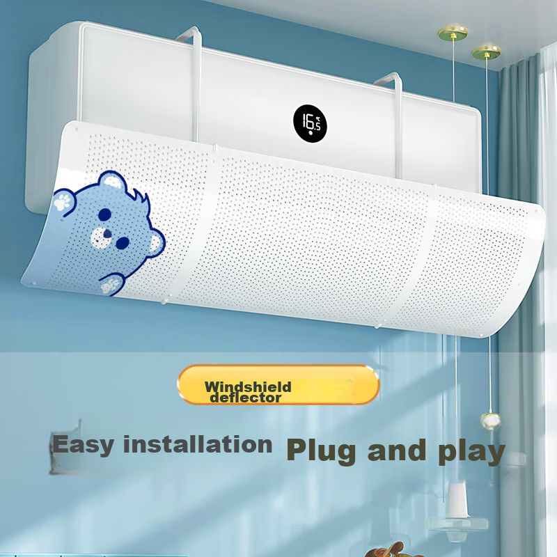 XIAOHUANGHOU Air Conditioner Wind Deflector, Baby Anti-Direct Blowing Shield, Postpartum No-Drilling Vent Cover, Universal Windproof Baffle