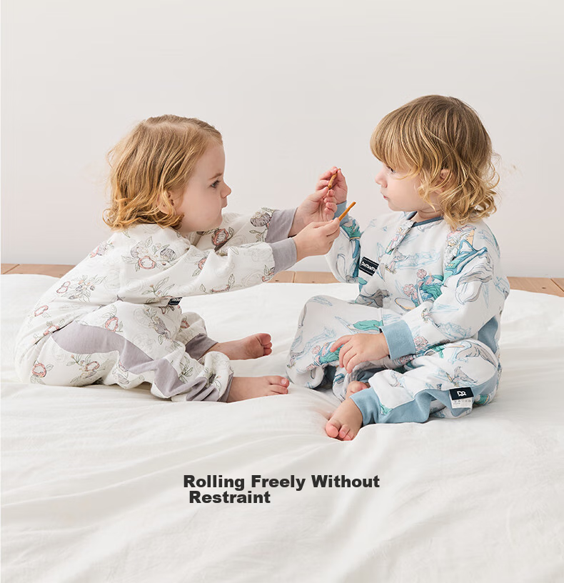 DOMIAMIA Baby Sleeping Bag, Split-Leg Design for All Seasons, Anti-Kick Blanket, Four-Layer Gauze, Rattan Bottle, Size M, 23-27° 14