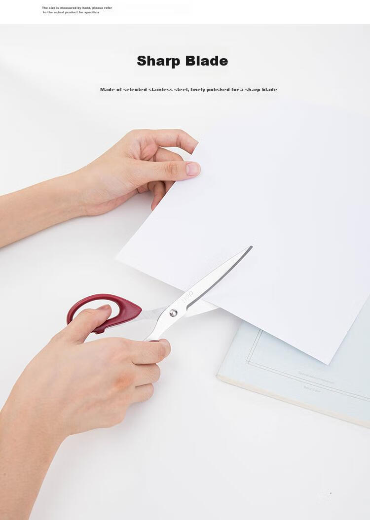 Deli Office Scissors Black Blade Rust-Resistant Medium 180mm Stationery Scissors Courier Knife Tailor Scissors Household Craft Paper Cutting Office Supplies Black 6009-S 3