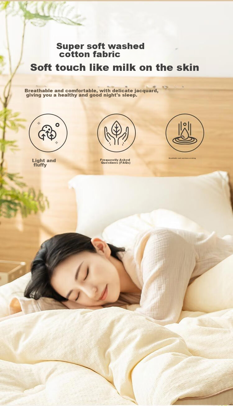 JD Original Soft Soybean Fiber Comforter, Warm And Moisturizing Winter Thick Quilt for Two People, 6 Jin (3 Kg), 2x2.3m 7