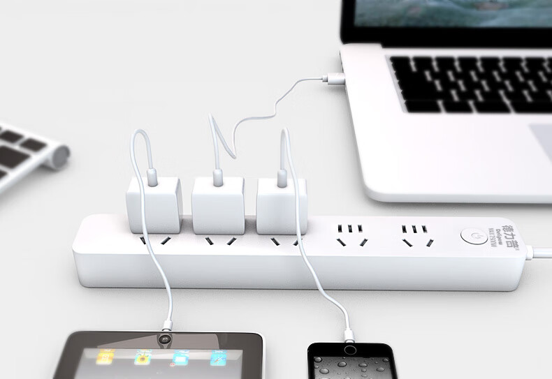 Delipow New National Standard Socket, 8 Outlets with Master Control, 3 Meters, Overload Protection, Phosphor Bronze, All-In Appliance Adapter, Power Strip, Electrical Outlet 13