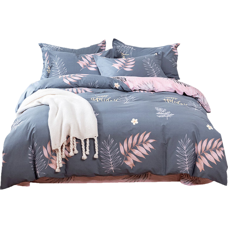 Hengyuanxiang Class A 100% Pure Cotton Four-Piece Bedding Set for Double 1.8/2 Meter Bed, All-Cotton Bedsheet And Duvet Cover 220*240cm