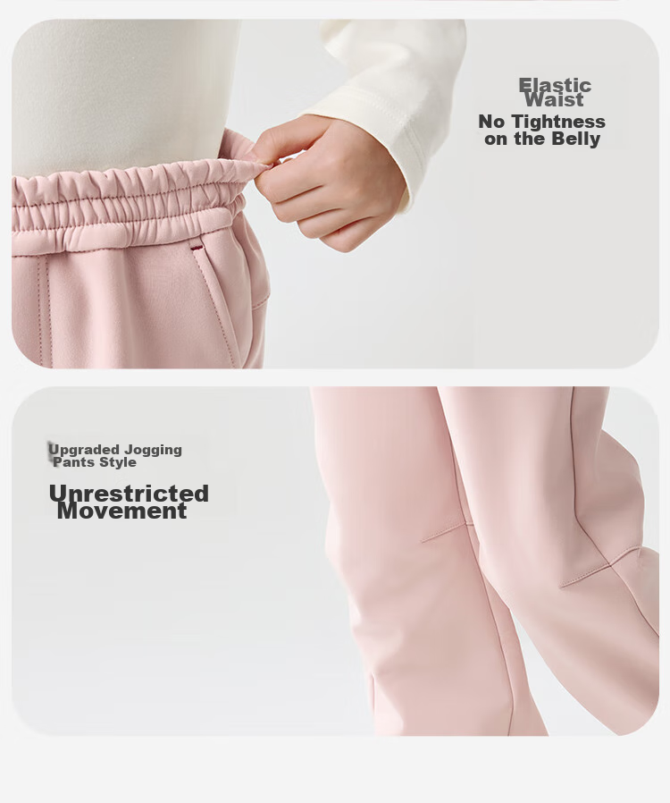 BALABALA Children's Clothing, Boys' Pants, Autumn And Winter Girls' Trousers, Big Kids' Joggers, Children's Long Pants with Fleece Lining 8