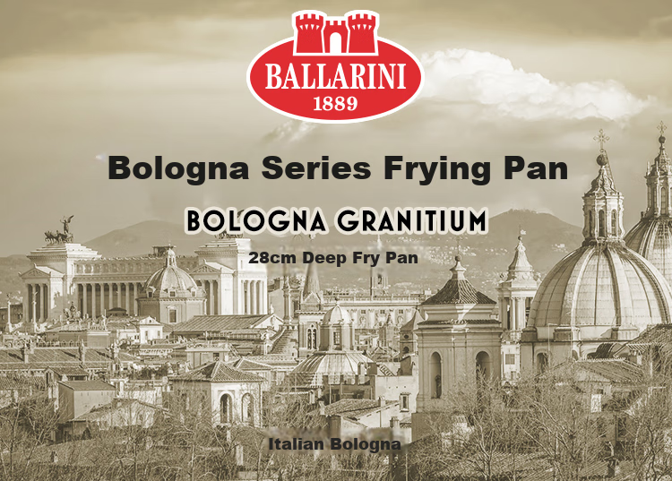 BALLARINI Non-Stick Pan Compatible with Induction Cooker And Gas Stove, Imported Flat Bottom Wok, Large Belly Pan, Stir-Fry Pan, Bologna 28cm 1