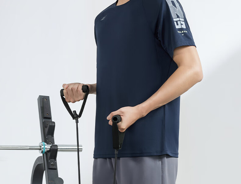 361° Men's Short-Sleeve T-Shirt, Summer Quick-Dry, Loose-Fitting, Athletic, Running, Fitness, Casual Top, Half-Sleeve, 652524101-6 14