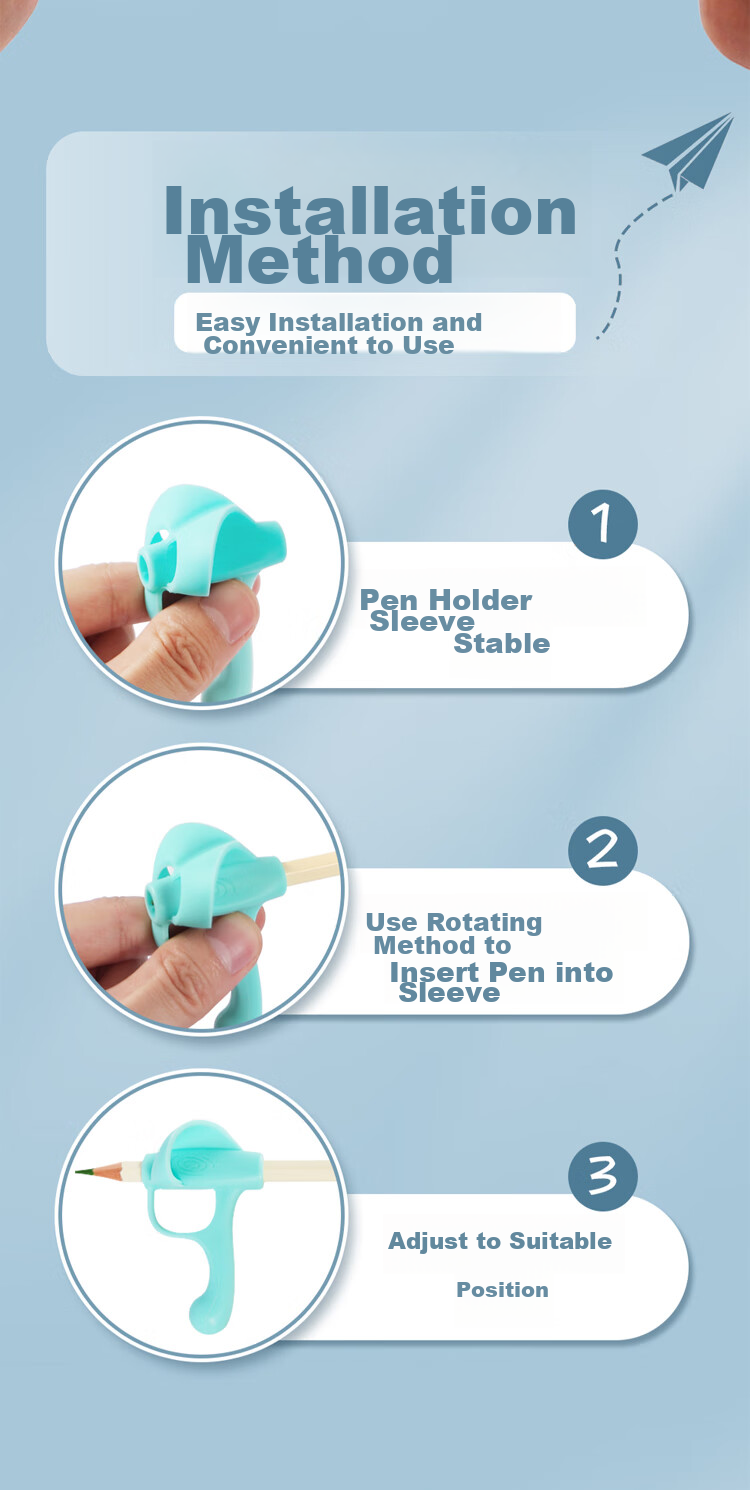 M&G Ergonomic Posture Correction Pen Grip, Kindergarten Writing Aid, Antibacterial Set, APJ99226, 4 Pieces/card 5