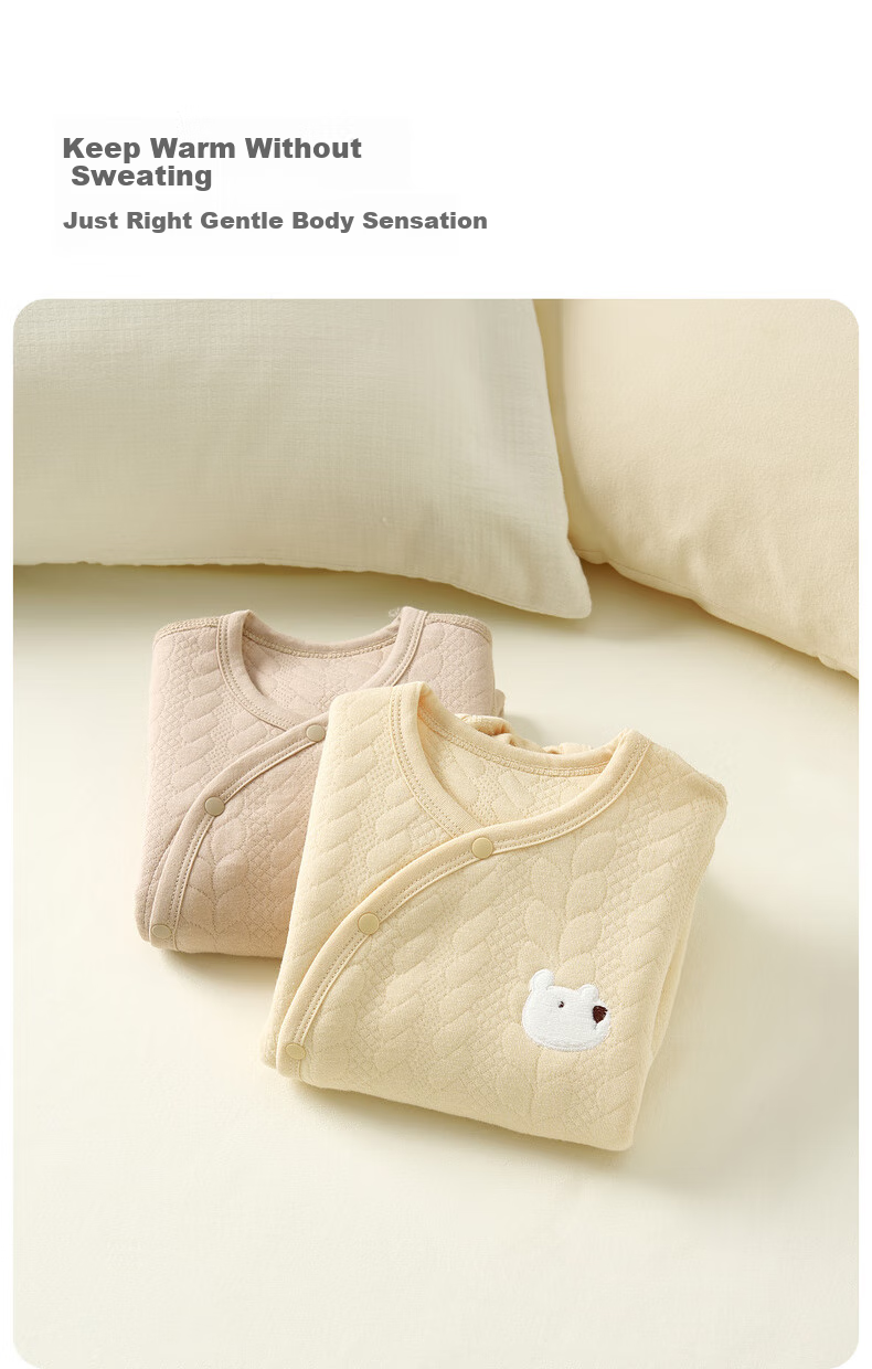 Tongtai Baby Autumn Winter Cotton Warm Romper Brown 90cm 7