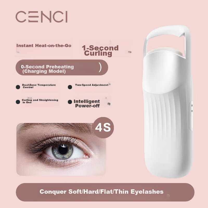 CENCI Electric Eyelash Curler, 4S Automatic Heating Eyelash Curling Tool, Shaping Device for Eyelashes, Holiday Gift for Wome