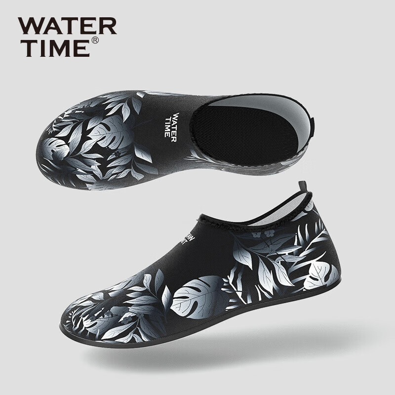 WATERTIME / Shuichuan Diving Shoes for Men And Women, Quick-Drying Breathable Non-Slip Cut-Resistant Printed Beach Shoes for Snorkeling, Wading, Beach Combing And Swimming