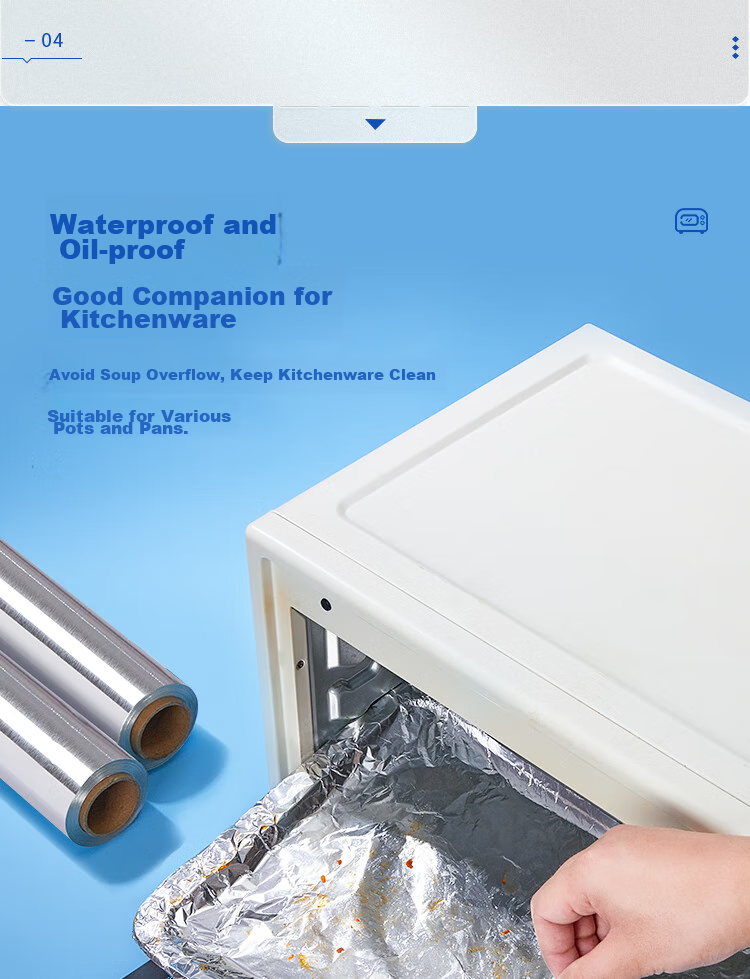 YOUAO Thickened And Widened Aluminum Foil, 45cm*30m*15mic, Sliding Knife Style, Air Fryer Paper, Barbecue Baking, High Temperature Resistant 9