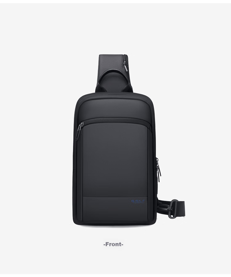 GOLF Chest Bag, Men's Shoulder Crossbody Bag, Phone And IPad Bag, Business Casual USB Interface Travel Sports Mini Backpack 22