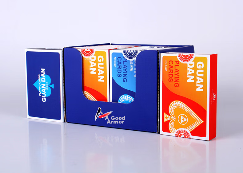 AAA Guandan Playing Cards, AAA Guandan Card Decks, Entertainment Playing Cards, Blue Core Paper Material, 8522 Two-Color Set, Ten Decks 7