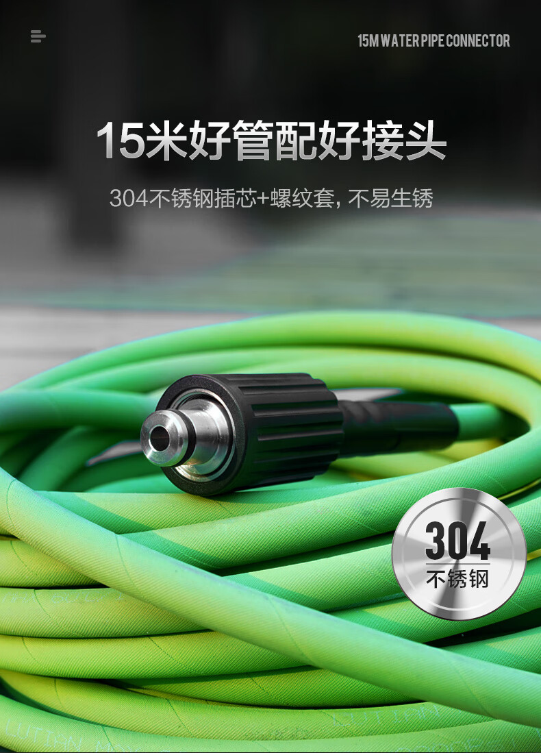 LUTIAN Commercial Industrial Car Wash Machine, High-Power High-Pressure Water Pump, Powerful Cleaning Machine, 220V Flushing Water Gun, Giant Wave PRO 10
