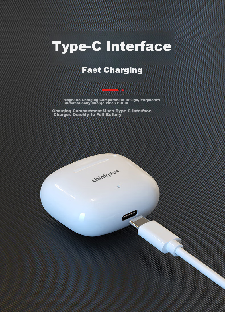 Lenovo Bluetooth Earbuds LP40pro White - True Wireless Semi-In-Ear, Long Battery Life, Noise Cancelling, Deep Bass, Low Latency for Gaming, Compatible with Apple and Huawei, Bestselling 400K+ Units 11