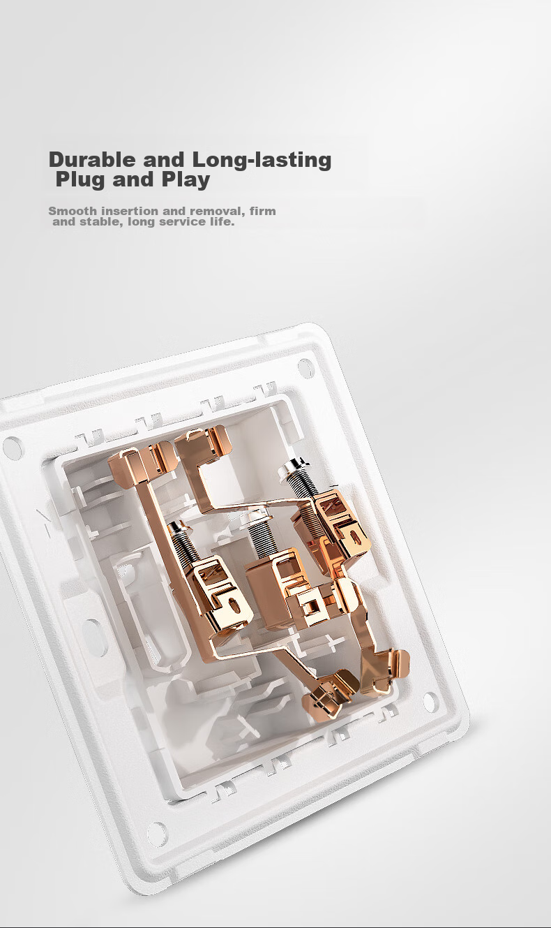 DELIXI Switch Socket Panel CD290 Series Ultra-Thin Pure Flat Large Plate [Single Switch Control] Polar White 13