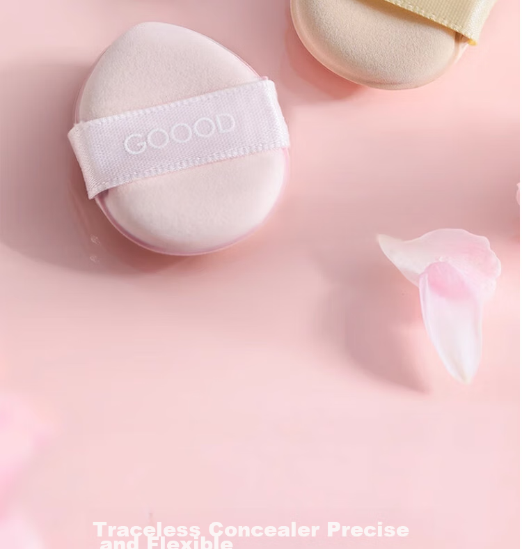 Goood GOOOD Finger Powder Puff, Thumb Small Pink Puff, Palm Puff, Pointed Tip Setting Powder, Small Finger Air Cushion Mini 3