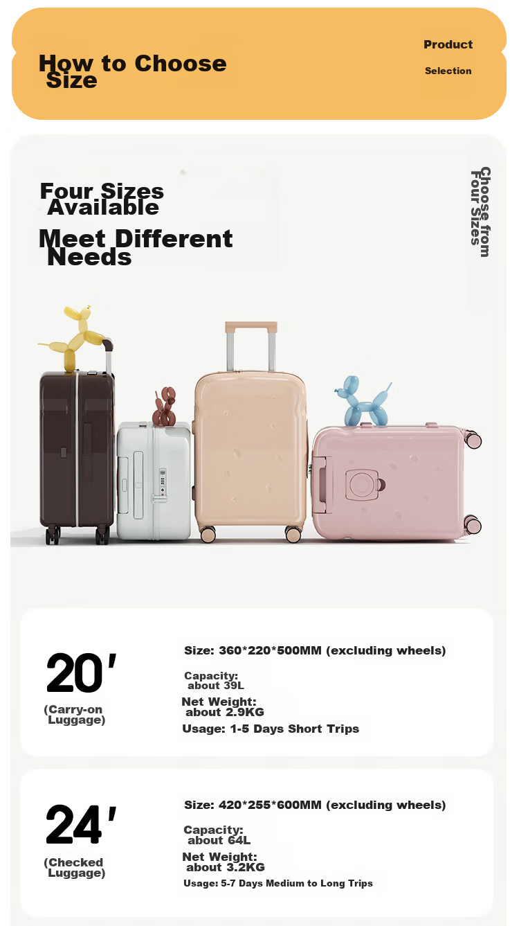 HLA Stylish Large Capacity Suitcase, Women's Carry-On Luggage, Password Lock Case, Tuosi Strawberry Color, 20 Inches 4
