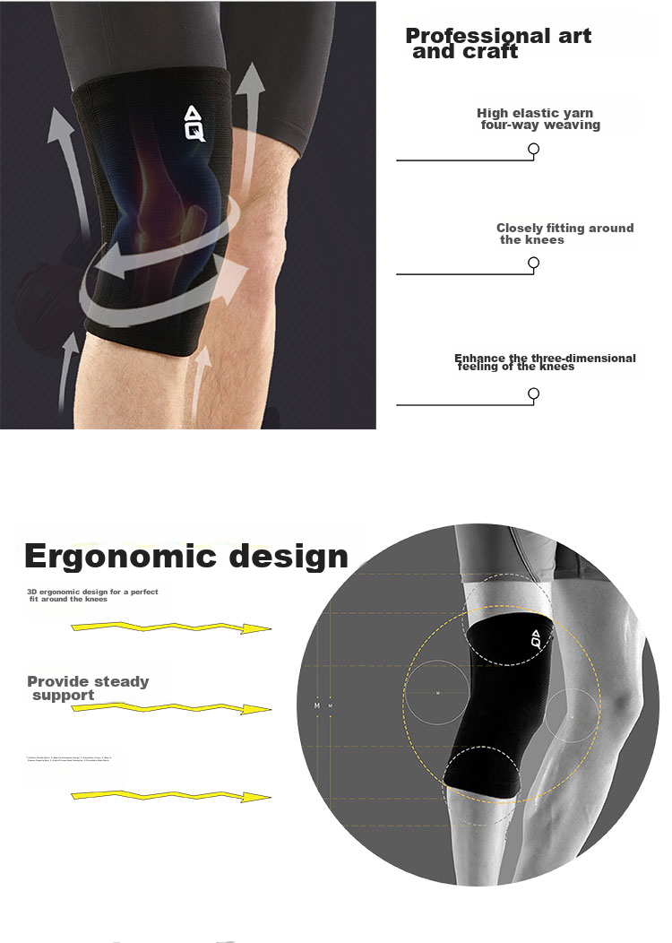 AQ Knee Brace for Sports, Running, Hiking, Cycling, Knee Joint Protection Equipment, 1151M Knee Sleeve, 34.3-38.1CM 6