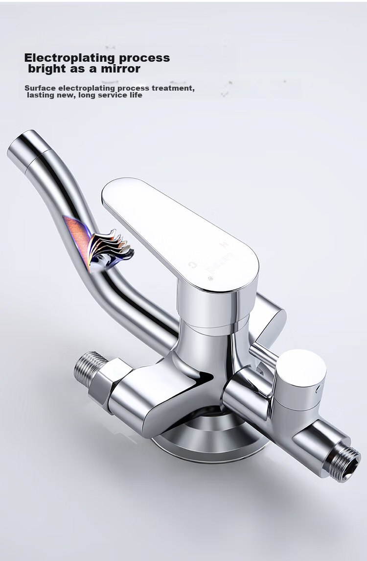 Larsd Shower Mixing Valve, Surface-Mounted Shower Faucet Mixer with Copper Body, Hot And Cold Shower Head Switch LD6306 7