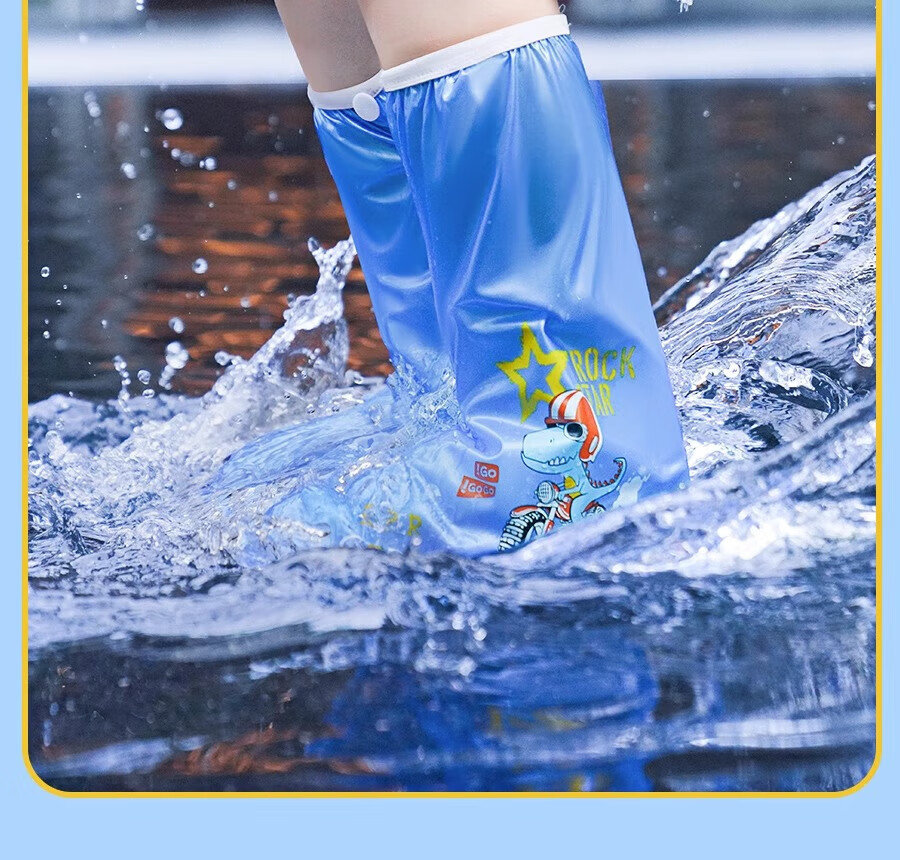 Zhengyu Children's Waterproof Non-Slip Rain Shoe Covers Thickened Rainproof Overshoes for Boys and Girls Elementary School Students 4