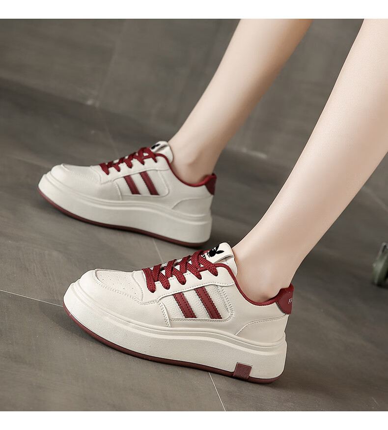 PLAYBOY Women's Shoes 2026 Summer Fashion Thick-Soled White Sneakers Casual Black Sports Shoes Size 38 6