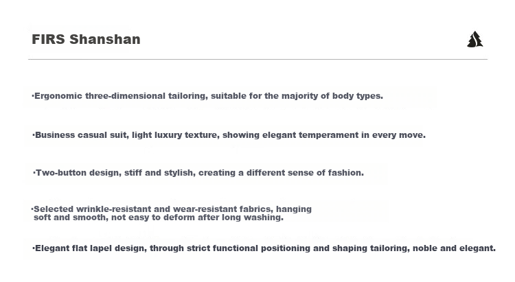 FIRS [Brushed Thickened] Men's Suit Jacket for Autumn And Winter, Business Casual Commute Formal Wear, Notch Lapel, Huasha Craft Single-Breasted Blazer 1