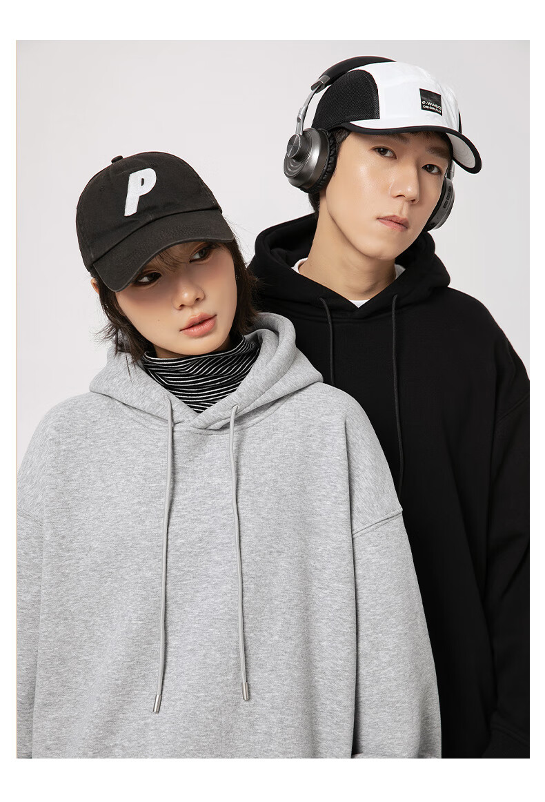 Mianzhi National Trend Brand Men's Hoodie, American-Style Loose-Fitting Trendy Base Layer, Versatile Couple's Outfit 29