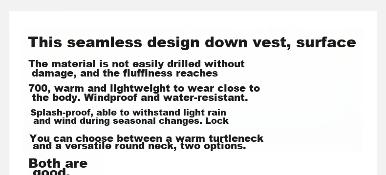 Bananain Hydrogen Gas 502A Men's Lightweight down Vest, Windproof, Waterproof, Versatile, Warm, Breathable, Anti-Static, Autumn And Winter Jacket 2