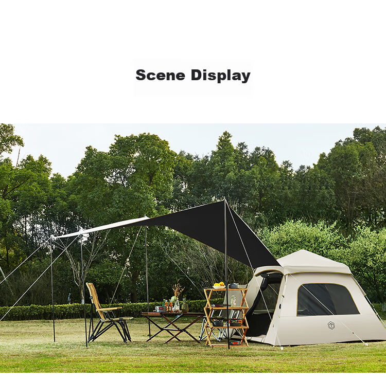 JD Original Lightweight Tent And Canopy Two-In Pro Version, Black Gel Sun Protection, Fully Automatic Quick-Open, Park Outdoor Camping Equipment 10