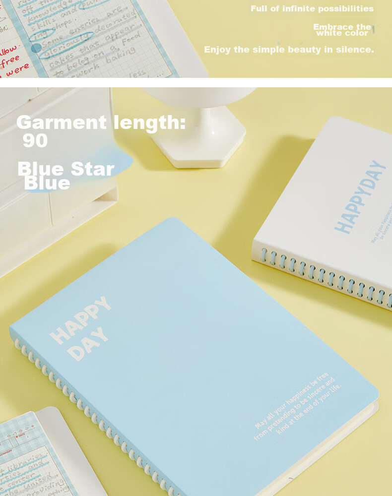 Sannianerban B5/50 Sheets Lined Color-Contrasting Comfortable Loose-Leaf Notebook, Student High-Quality Detachable Journal for Notes, Exam Practice, And Diary - Fengling 10