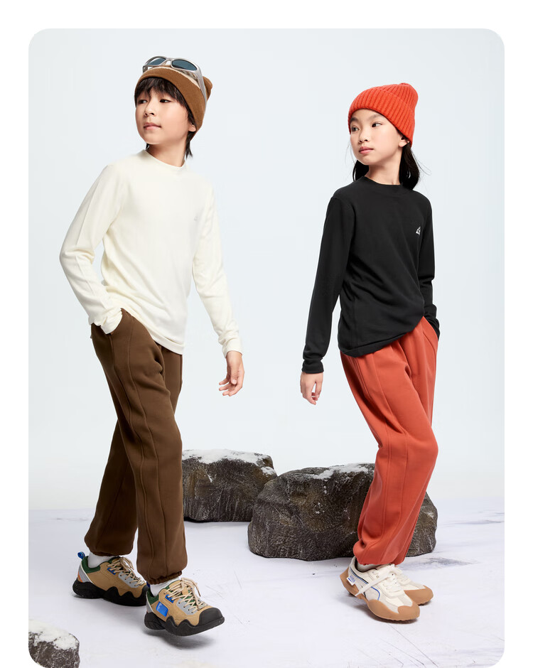 Annil Children's Clothing, Boys And Girls Mid-Neck Knit Sweater, 2024 Winter New Style, Black, Size 140 9