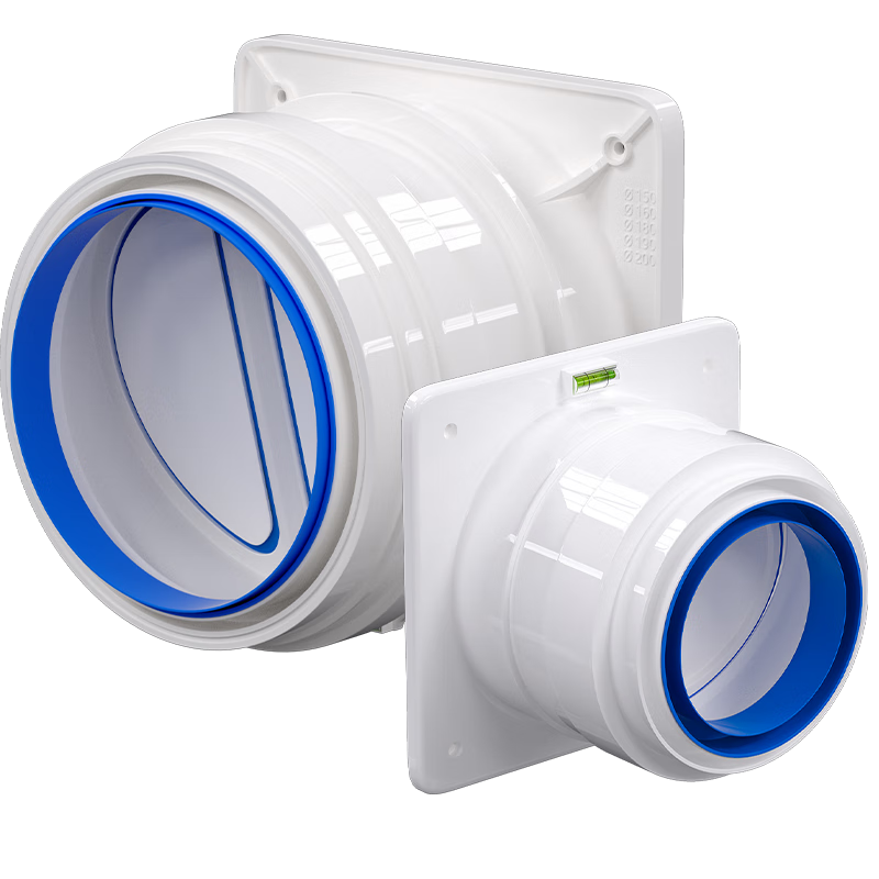 Muvi Range Hood Flue Check Valve for Bathroom + Kitchen, Anti-Odor One-Bathroom Check Valve Set