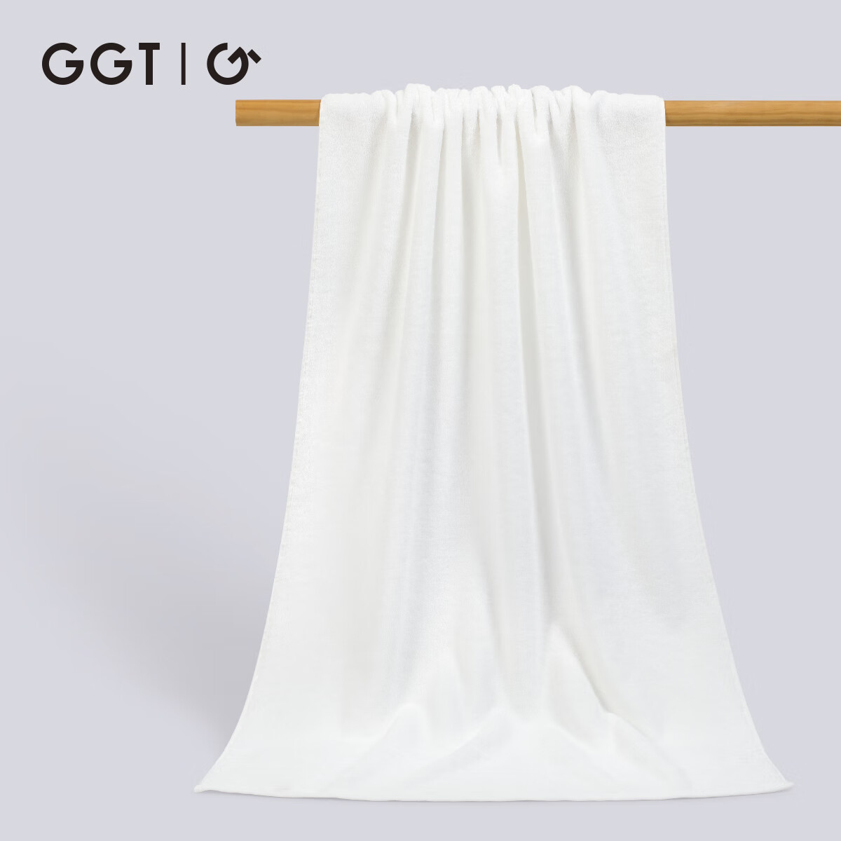 GGT Qingyi Pure Cotton Bath Towel, Large Towel for Men And Women, Adult Bath Towel for Home Use, Soft And Absorbent, Natural White