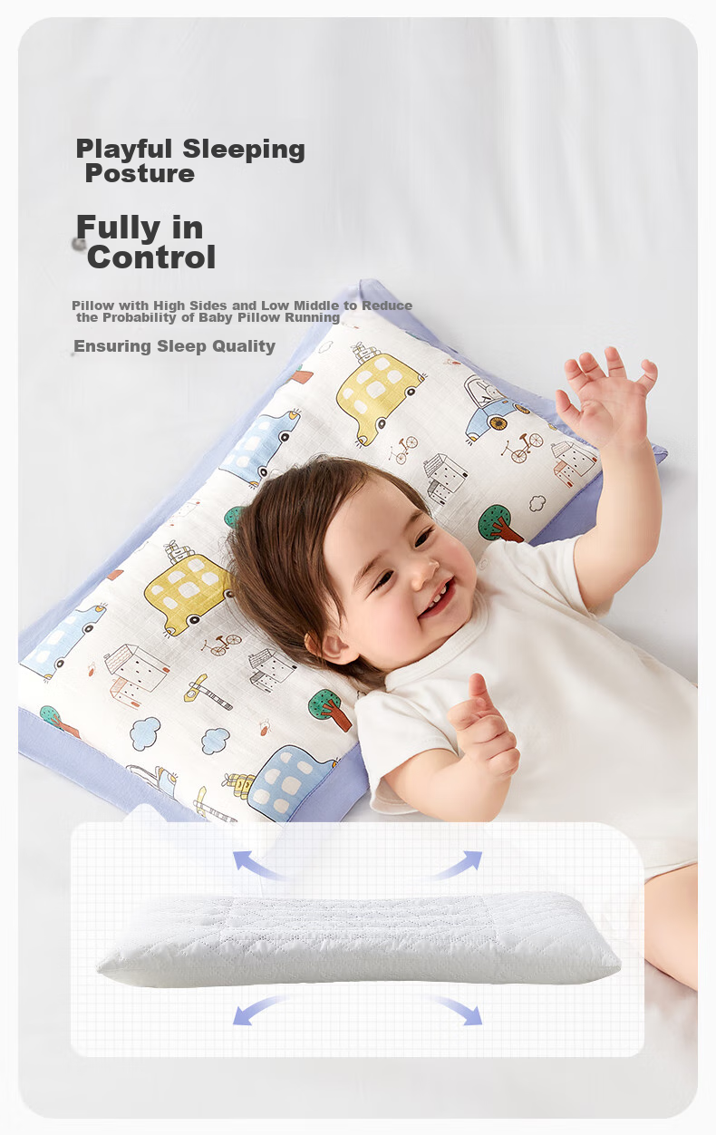 Shiyuejiejing Children's Pillow for Ages 2-4, Nap Pillow for Primary School Students, Baby Neck Support Pillow, Suitable for All Seasons, Sold by JD City Forest 8