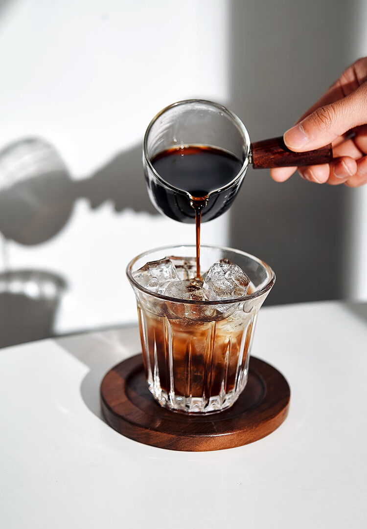 Bincoo Hand Brewed Coffee Glass Vintage Dirty Coffee Cup Australian White Cup Espresso Cup - Transparent 200ml 13