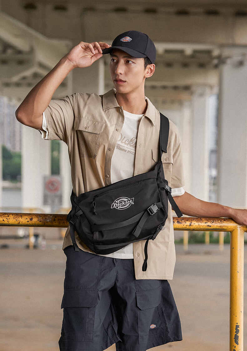 Dickies Crossbody Bag, Large Capacity Shoulder Bag for Men And Women, Multi-Compartment Lightweight Cycling Bag, DK Messenger Bag, Travel Satchel, Commuter Bag 9