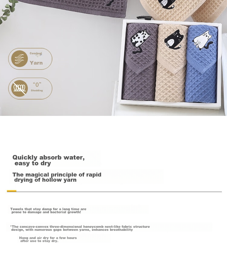 Xinya Towel Gift Box, Shanhai Guan Pure Cotton Towels, 2 Pieces, Gift for Company Group Purchase, Employee Benefits, Business Gift, Includes Carrying Bag 7