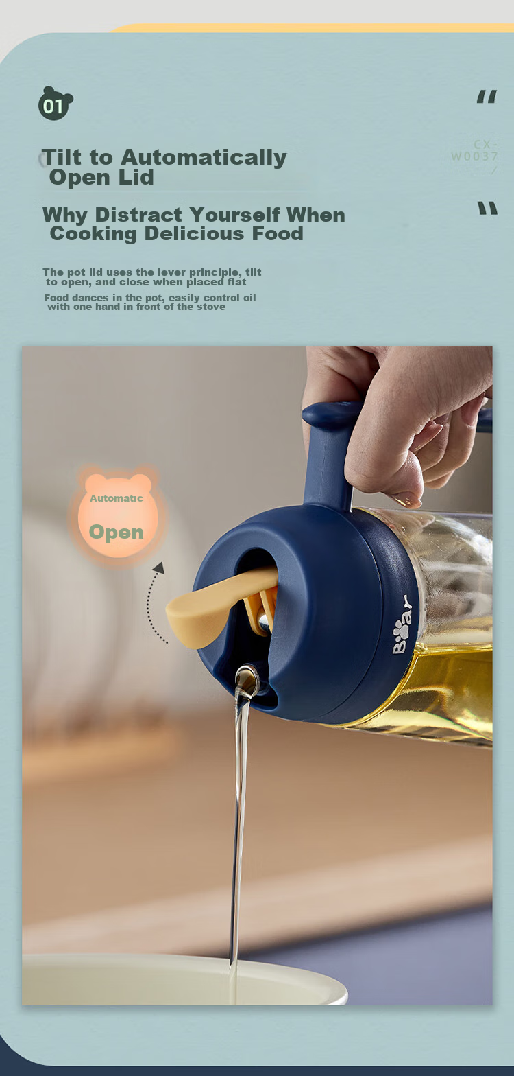 Bear Spray Bottle, Oil Sprayer, Oil Pump Bottle, Seasoning Container with Dust Cover CX-W0054 4