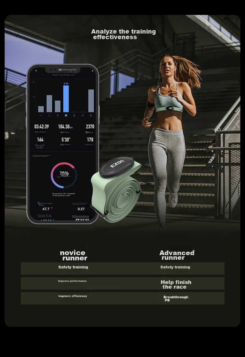 EZON Heart Rate Monitoring Chest Strap for Running, Fitness, Cycling, Marathon Sports, ANT+ Heart Rate Band C009Pro 10