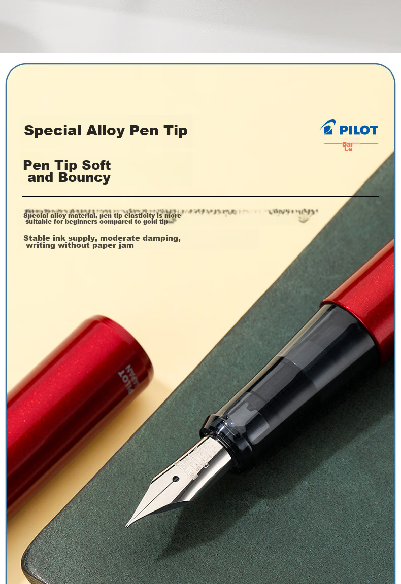 PILOT LIGHTIVE City Sports Series Fountain Pen, Student Birthday Gift, Adult Portable Signing Pen, FLT-2SR F Nib, Transparent 5
