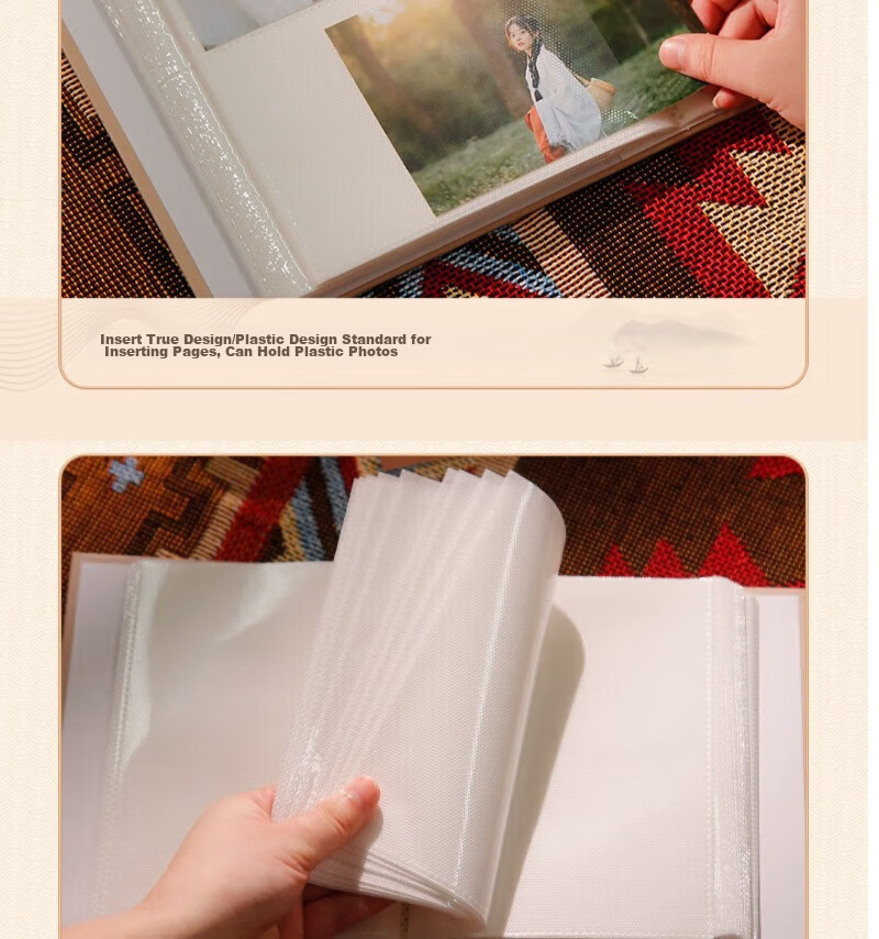 Ouliwen Large Capacity Travel Family Insert Photo Album, Baby Picture Book, Growth Record Book, Graduation Memory Book (6-Inch Laminated, 100 Pages) - Huanxi 14