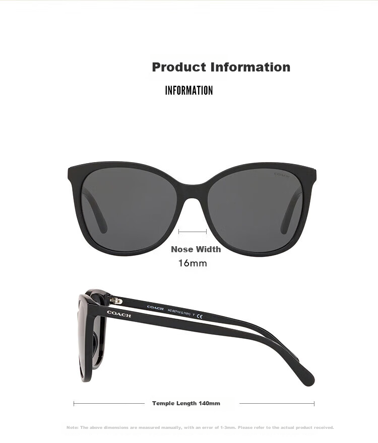 COACH Sunglasses, Modern Trendy Square Full-Frame, 0HC8271U 1