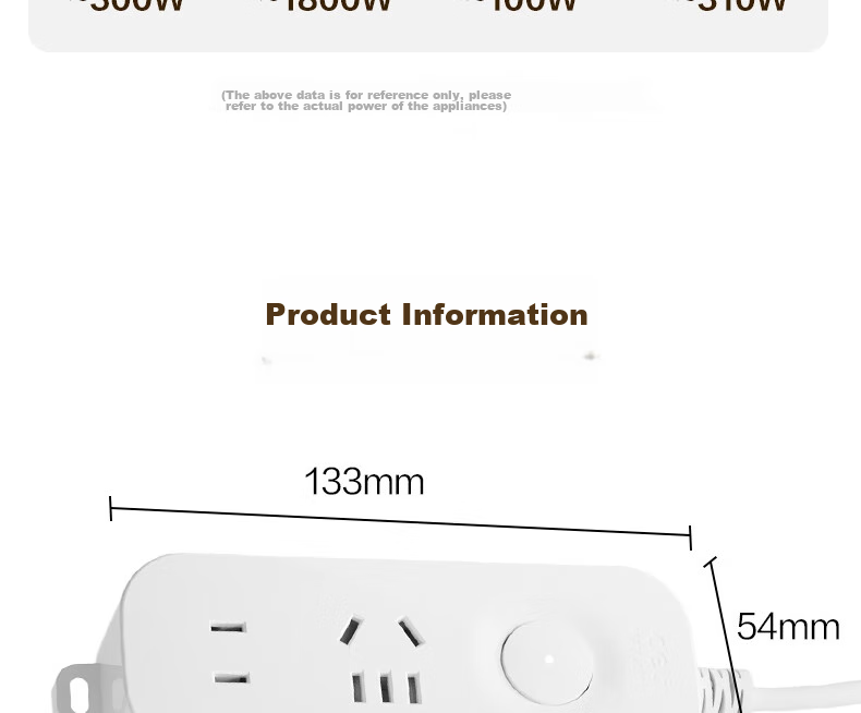 Deli New National Standard 3C Certified Power Strip, Extension Cord with Master Switch, 1+1 Outlets, 1.8 Meters, LU9050(1.8) 27