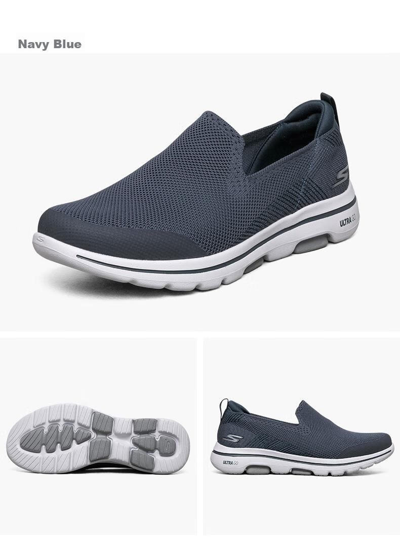 Skechers Men's Shoes, Lightweight Breathable Mesh Slip-On, Spring And Summer Casual Shoes, Soft Sole Comfortable Shock-Absorbing Walking Shoes 10