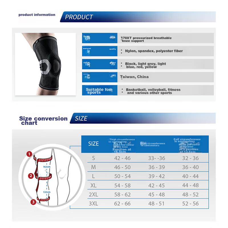 LP Sports Knee Brace with Double Spring Support for Basketball, Badminton, Running, Outdoor Protection Equipment Jingrui 170xt Black S