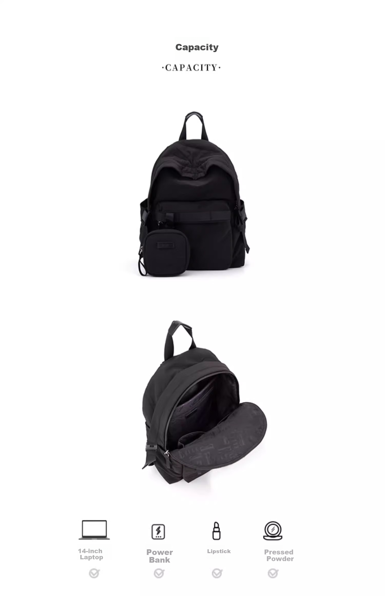 ELLE New Women's Backpack, School Bag for Middle And High School Students, Commuter Bag, Travel Bag, Birthday Gift, 25085 Floral Patter 7