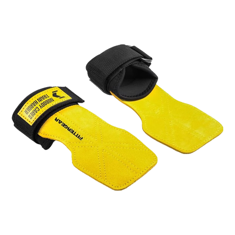 FITTER GEAR Pull-Up Assist Band Fitness Gloves for Men, Anti-Slip Pull-Up Bar Dumbbell Grip Band, Yellow S Size