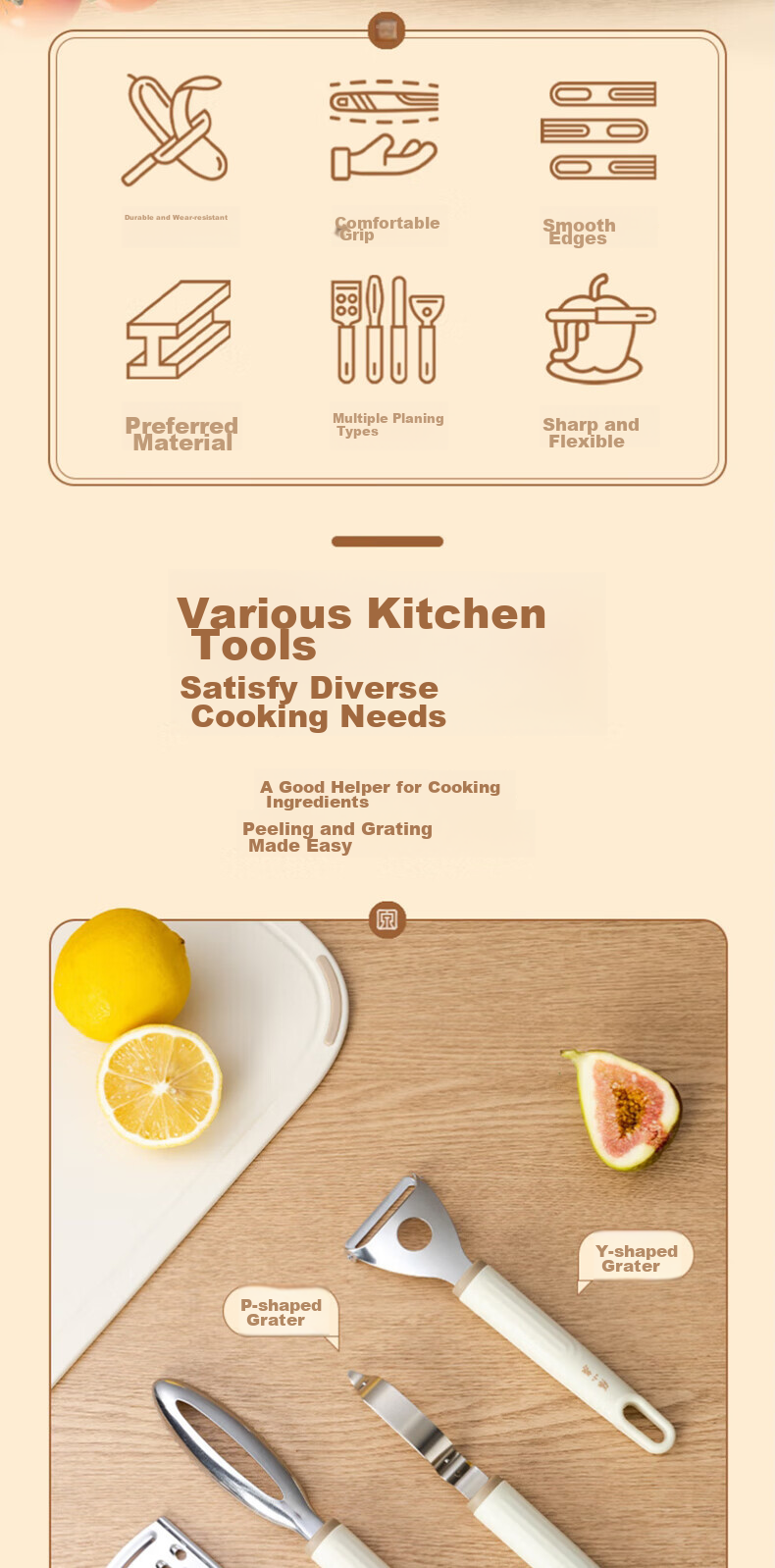Zhangxiaoquan Kitchen Y-Shaped Peeler, Stainless Steel Household Vegetable And Fruit Portable Peeling Knife, C500661 1