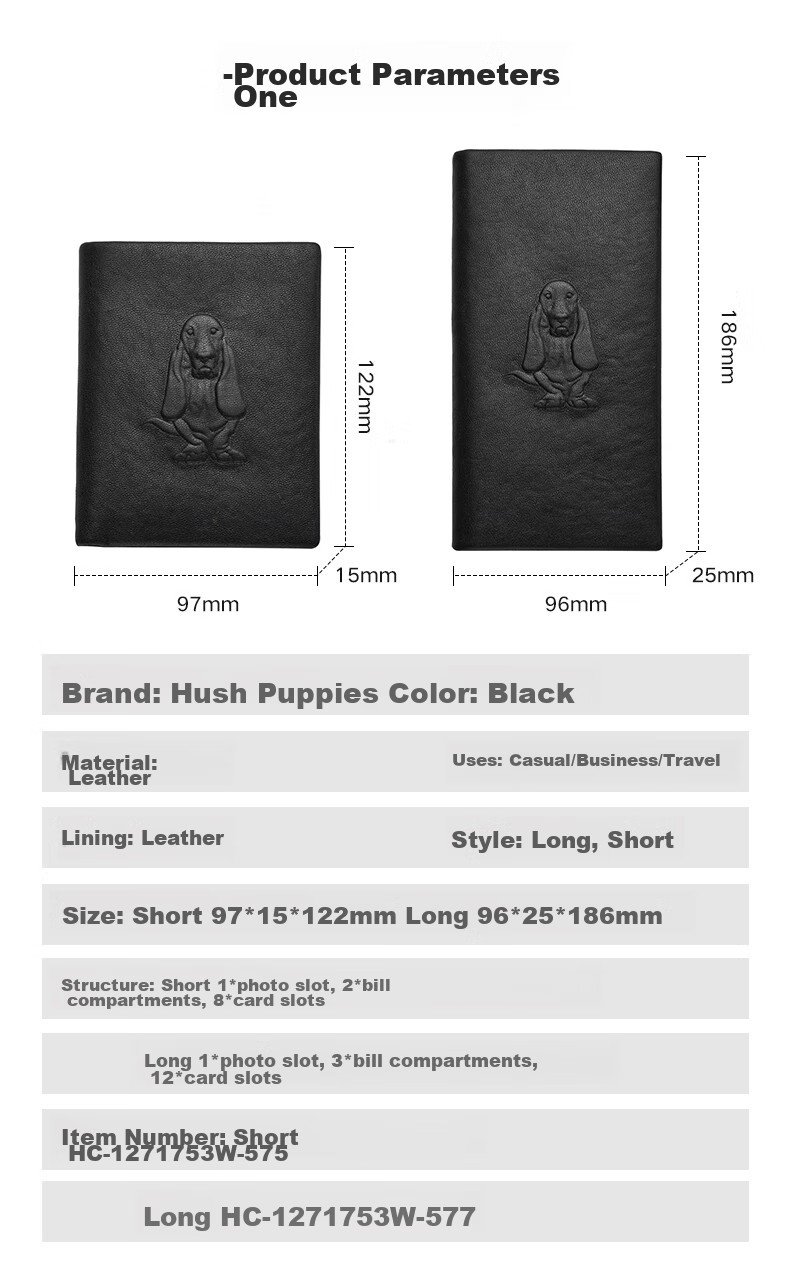 Hush Puppies Wallet for Men, Top-Grain Leather, Short Casual Simple Design, Gift Box Packaging, Birthday Present for Boyfriend 11