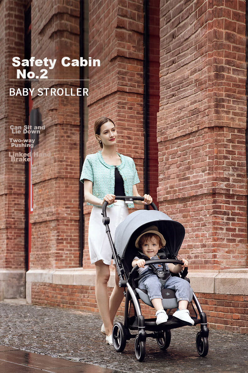 Gb Stroller Can Sit And Lie Down, Reversible, Lightweight, High-View, Baby Walking Stroller, Safety Cabin No. 2 E5011 Baixuesha 5
